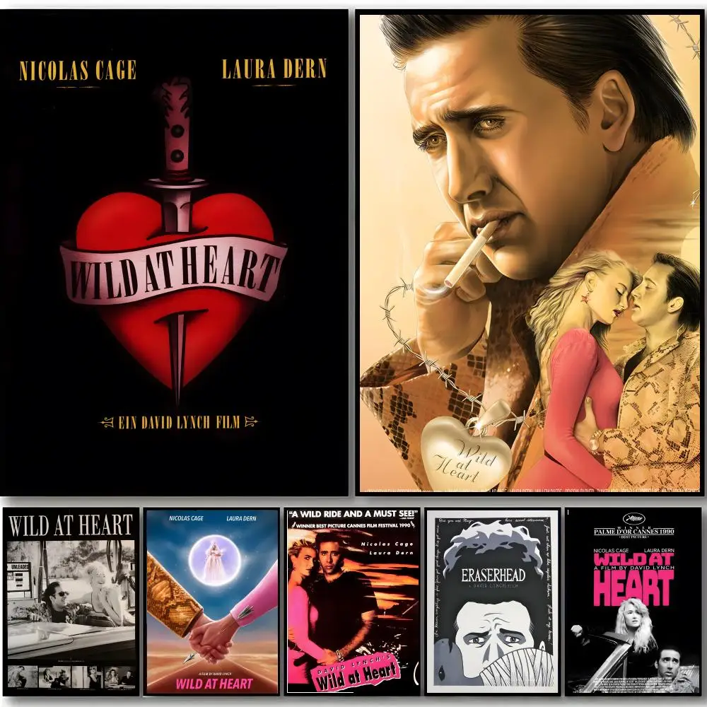Legend Love Movies W-Wild at Heart Poster, selbstklebender, wasserfester Kunst-Aufkleber, Wanddekoration für Kaffeehaus, Wohnheim, Zimmer Image