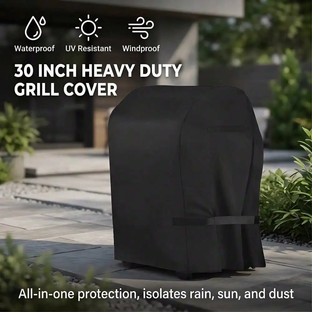 Universelle Grillabdeckung in verschiedenen Größen, passend für die meisten Grillmarken wie Weber, Brinkmann, Char Broil, Holland usw. Image