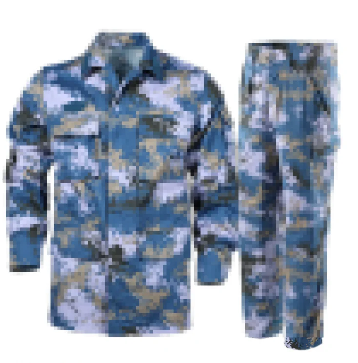 Chinesische 07, Vintage-Ozean-Tarnuniform, inklusive Jacke, Hose, Hut, Blau Image