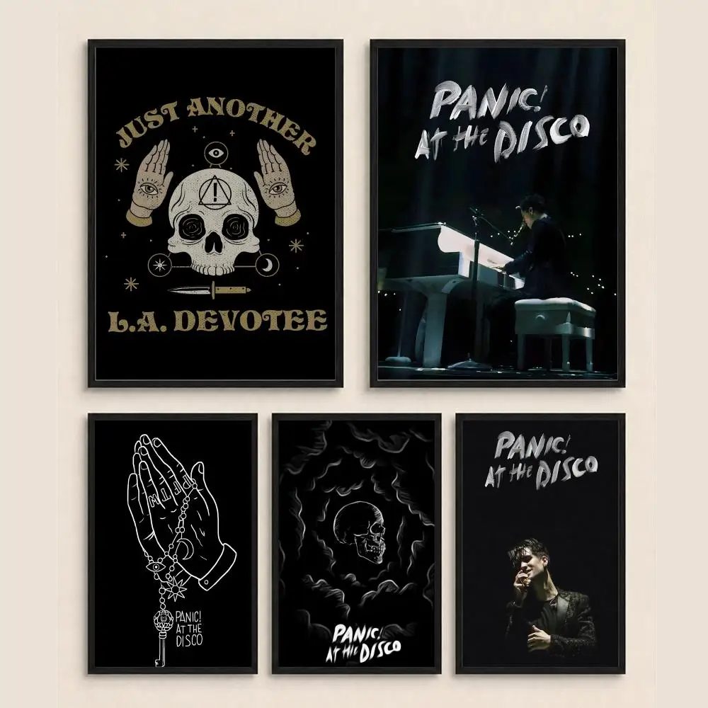 Band P-Panic! A-At T-The D-Disco Poster HD-Kunstwerk, wasserfest, selbstklebende Wanddekoration, Heimdekoration (Wohnzimmer, Schlafzimmer, Bar), ästhetisch