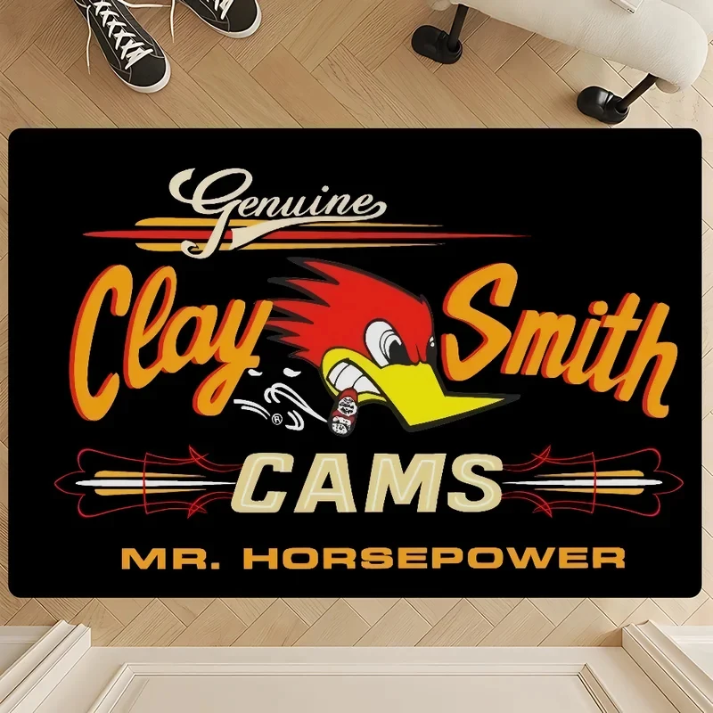 VIKAMA Mr H Horsepower Clay Smith Fußmatte, rutschfester, waschbarer, weicher Teppich für Wohnzimmer, Küche, Nachttisch, Sofa, Bodenmatte Image