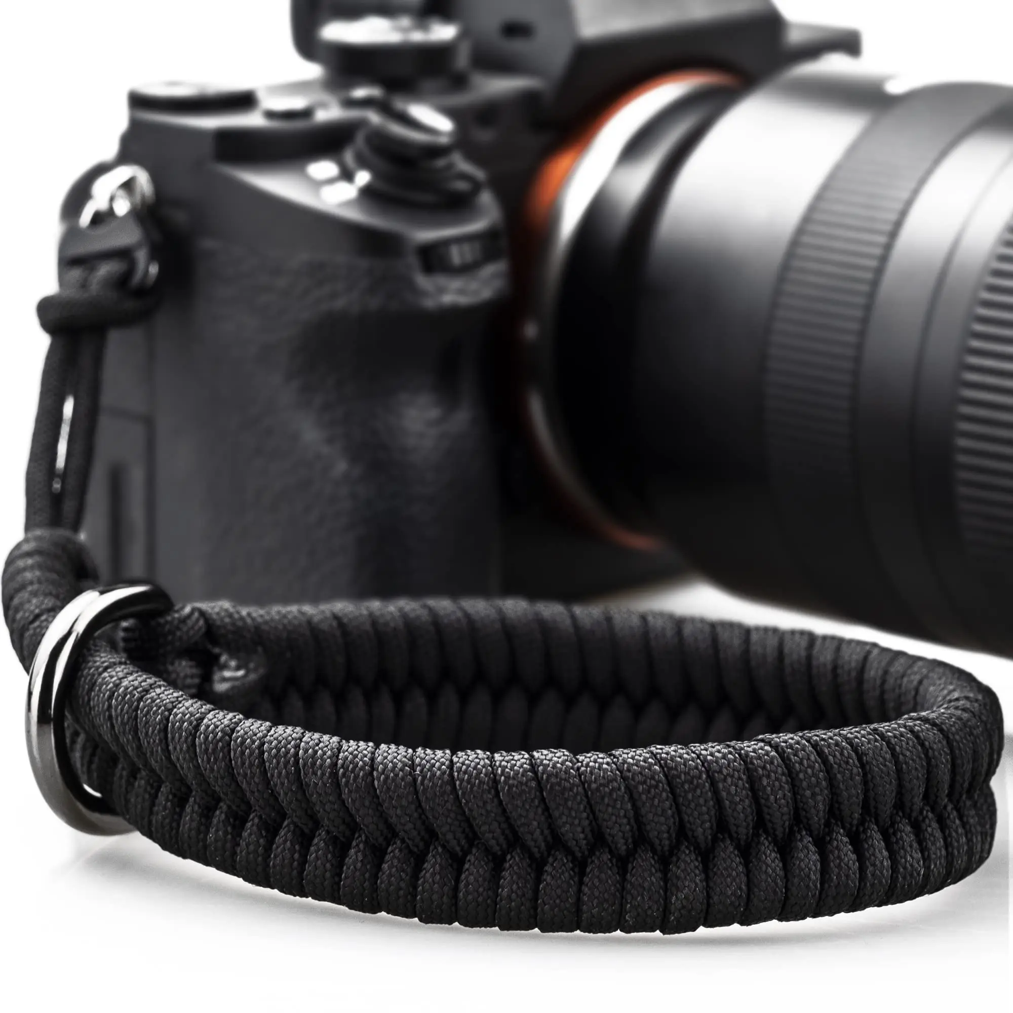Kamera-Handschlaufe für DSLR- und spiegellose Kameras, Schnellverschluss-Kameragurt mit sicherem Anschluss (Schwarz) Image