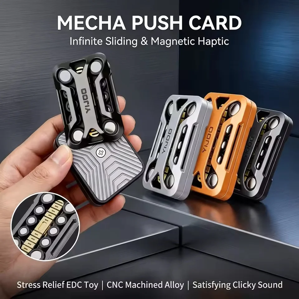 Metallener Unendlichkeits-Fidget-Slider mit magnetischem Schub, Stressabbau-Spielzeug, sensorisches Feedback, Spaß für Erwachsene, Partygeschenke Image