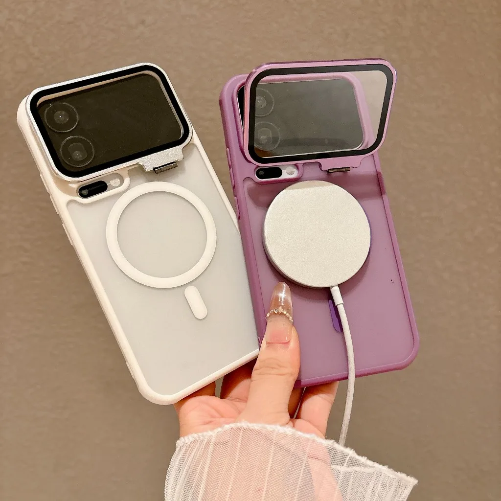 Transparente Magsafe-kompatible magnetische Handyhülle mit Metall-Kameralinsenhalter für iPhone 17 Pro Max, stoßfeste Schutzhülle