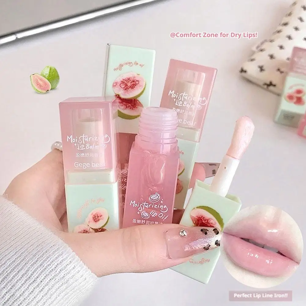 Lippenöl-Lippenbalsam-Pflegeset, 4,5 ml/3,5 g, farbloser, feuchtigkeitsspendender Lipgloss, sanfte, nährende Lippenpflege, nicht reizend, gegen Trockenheit