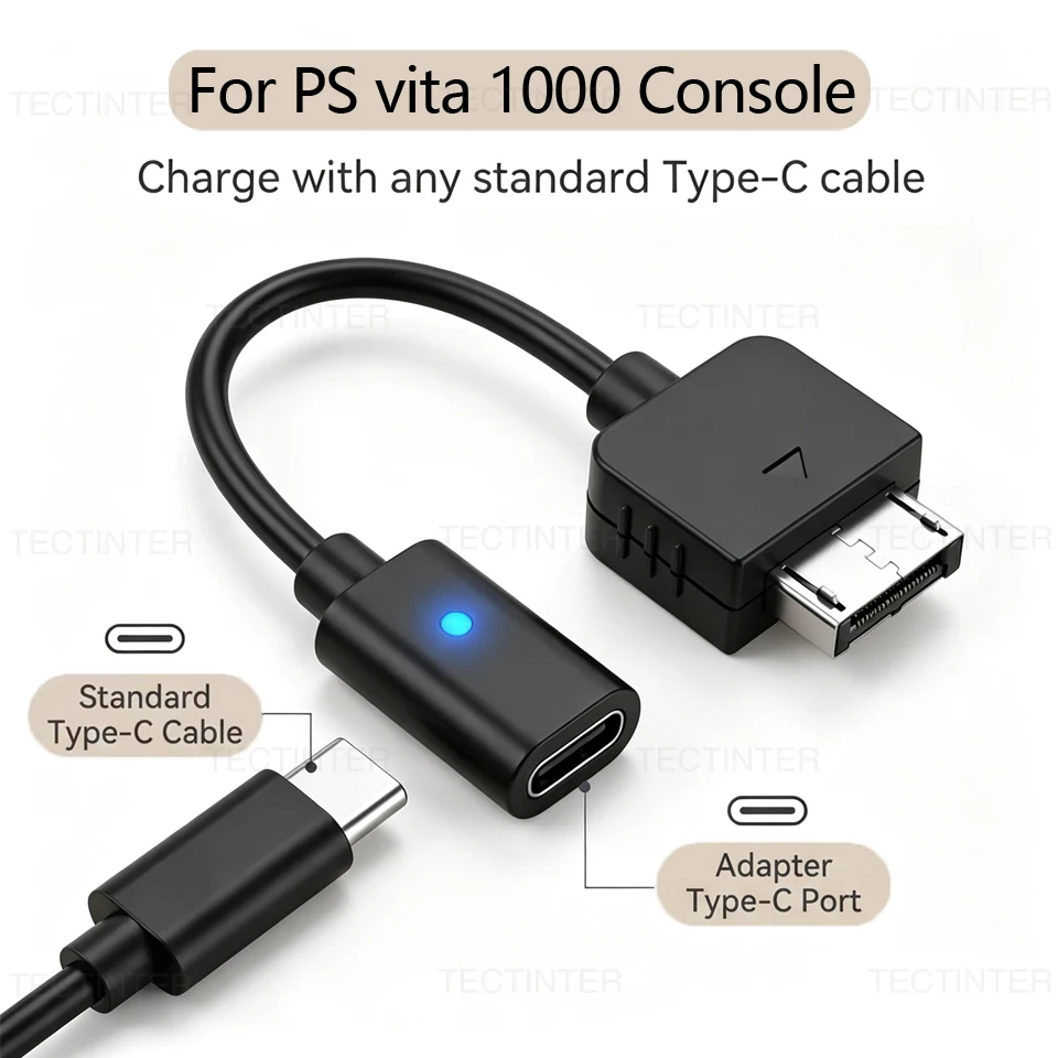 USB-C-Kabel für PS Vita 1000 Konsole Ladeadapter Typ C LED-Stromadapterkabel für Playstation Vita 1000 Zubehör Image