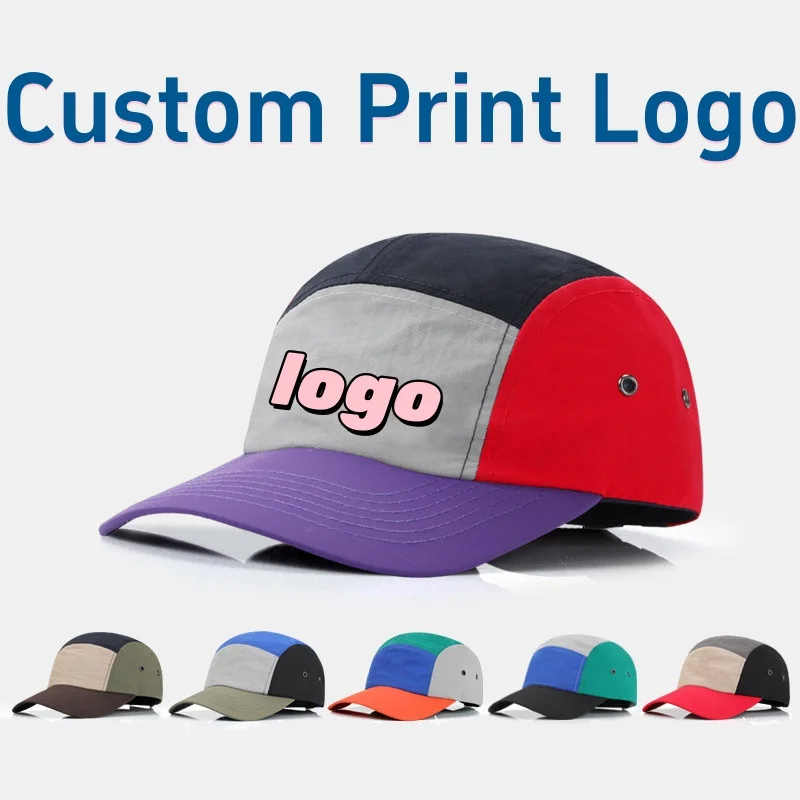 Individuell bedruckte Logo-Outdoor-Sportkappe in Dopamin-Farben, atmungsaktive Duck-Tongue-Cap für Männer und Frauen, minimalistische Baseballmützen. Image