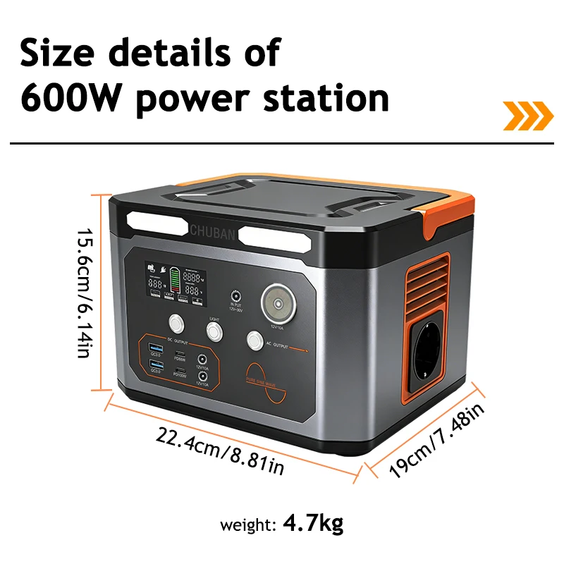 Tragbare 600W Powerstation 100000mAh Akku 220V AC-Ausgang für Outdoor Camping Reisen Heimgebrauch Image