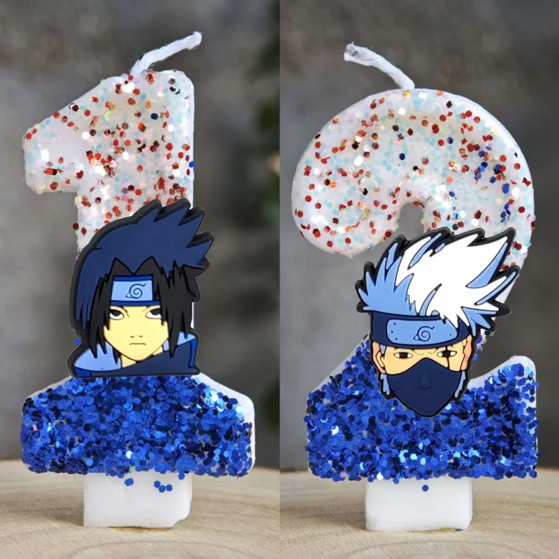 Naruto Kuchendekoration Kerzen Cartoon Anime Thema Geburtstagsparty Kerzen für Kinder Jungen Image