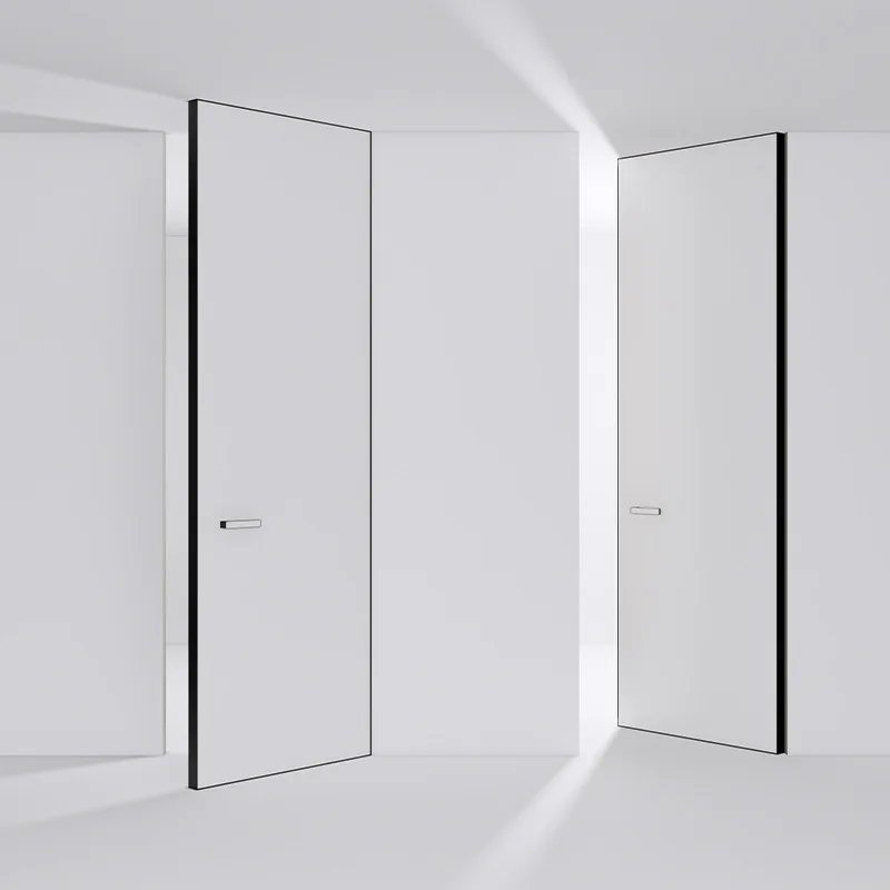 Rahmenlose Tür, versteckter Rahmen, Aluminium-Holztür, Geheimtür, lackierte Innentür, Schlafzimmer-Geheimtür, lackfreie Tür, Fabrikfertigung