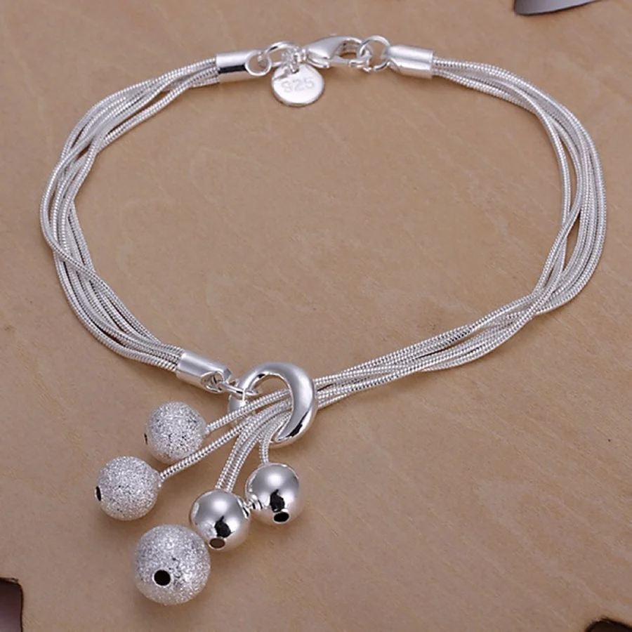 925 Sterling Silber Armbänder Einfaches Hochzeitsdesign Wunderschöne Hochwertige Charms Kettenschmuck Mode für Damen Party Image