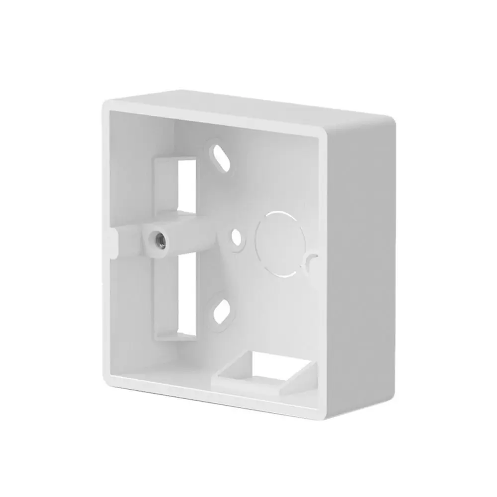 Neue PVC-Schalter-Installationsdose Typ 86 Weiße Schalter-Steckdosenbox 33/50mm Wandmontage Anschlussdose Image