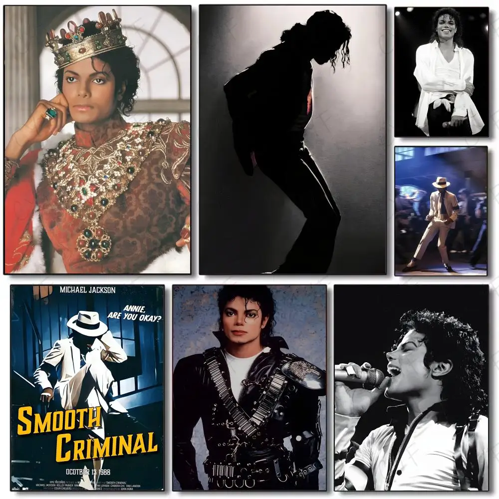 M-Michael Jackson Poster, Poster, Gemälde, Wandkunst, Wandbild für Wohnzimmer, Heimdekoration und Geschenke Image