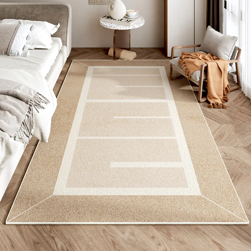 Minimalist Beige Carpet Fashionable Versatile Anti Slip Floor Mat Living Room Bedroom Kitchen Home Decoration Rug