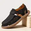 Neue Sommer Echtleder Römische Herrensandalen Business Casual Schuhe Outdoor Strand Watschuhe Herrenschuhe Große Größen 38-47