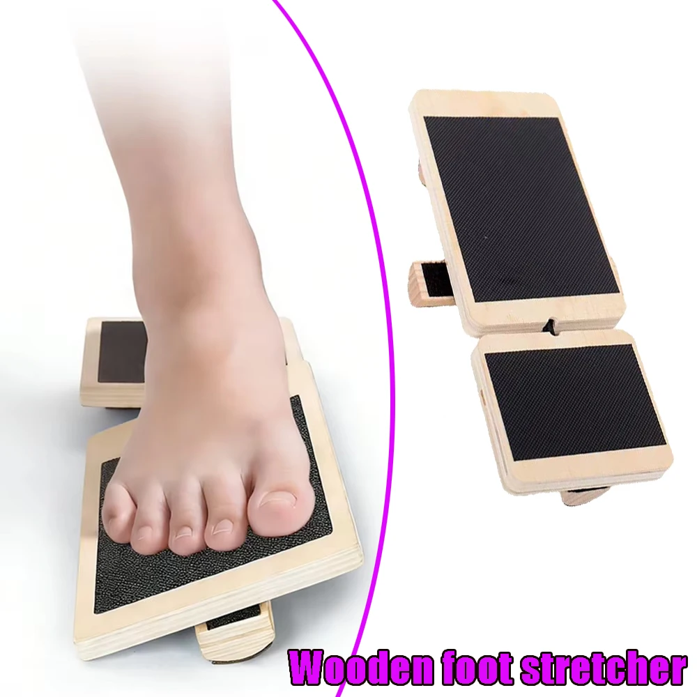 Physiotherapie Haltungskorrektur Einzel-Fuß-Balanceboard Knöchelstärker Übungsgerät Rutschfestes Holz-Wackelbrett für Verstauchungen Image
