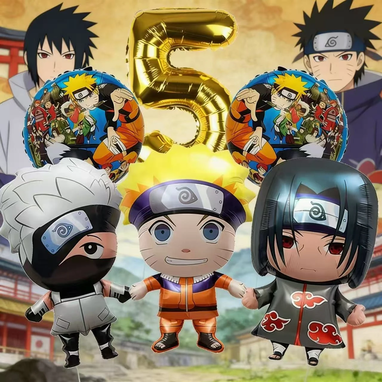 Naruto Ballon-Set - Anime-Themen Ballonkit für Kinderpartydekoration, Naruto Partyzubehör Image