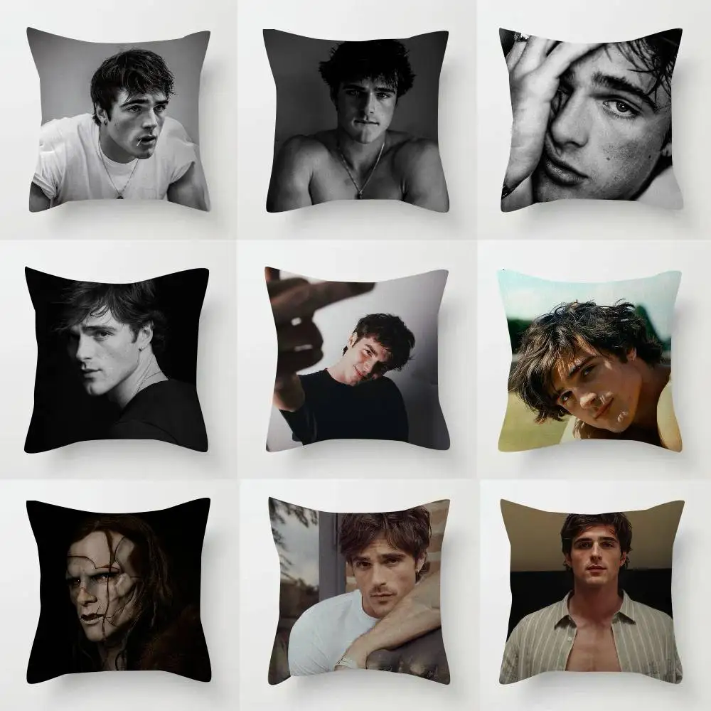 Kissenbezug mit dem Schauspieler Jacob Elordi, Auto-Kissenhülle für Sofa, Auto, Weihnachtsgeschenk Image