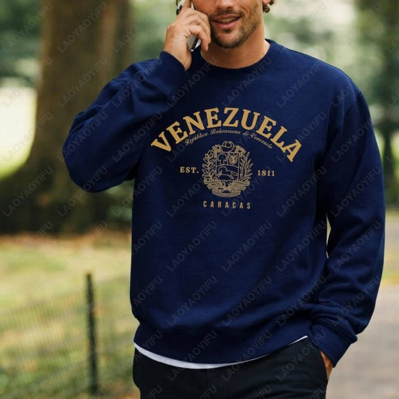 Freiheit Venezuela Flagge Kreative Trend Casual Stil Retro Grafik Hoody Einfache Unisex Winter Pullover Ropa Hombre Mann Kleidung Image