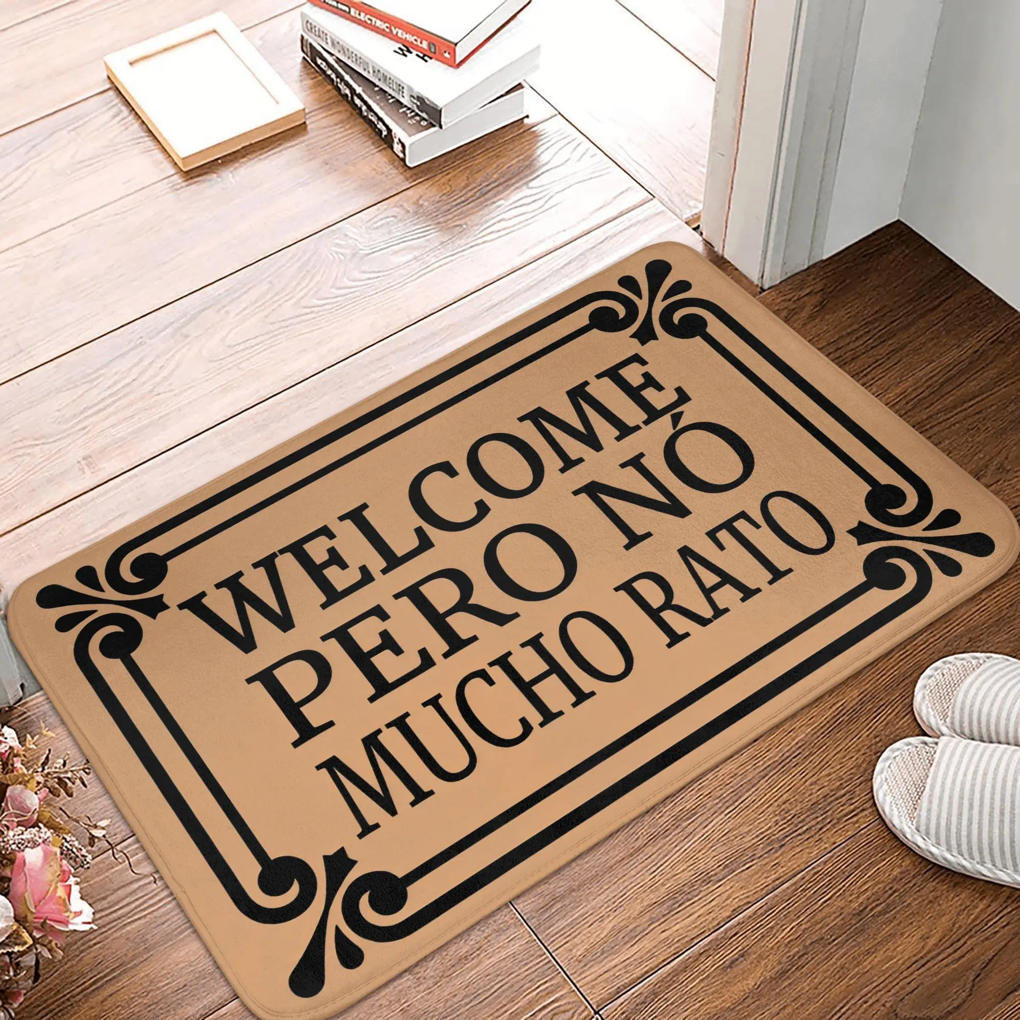 Welcome Pero No Mucho Doormat Mat Anti-Slip Bathroom Kitchen Toilet Rug Carpet 40*60cm