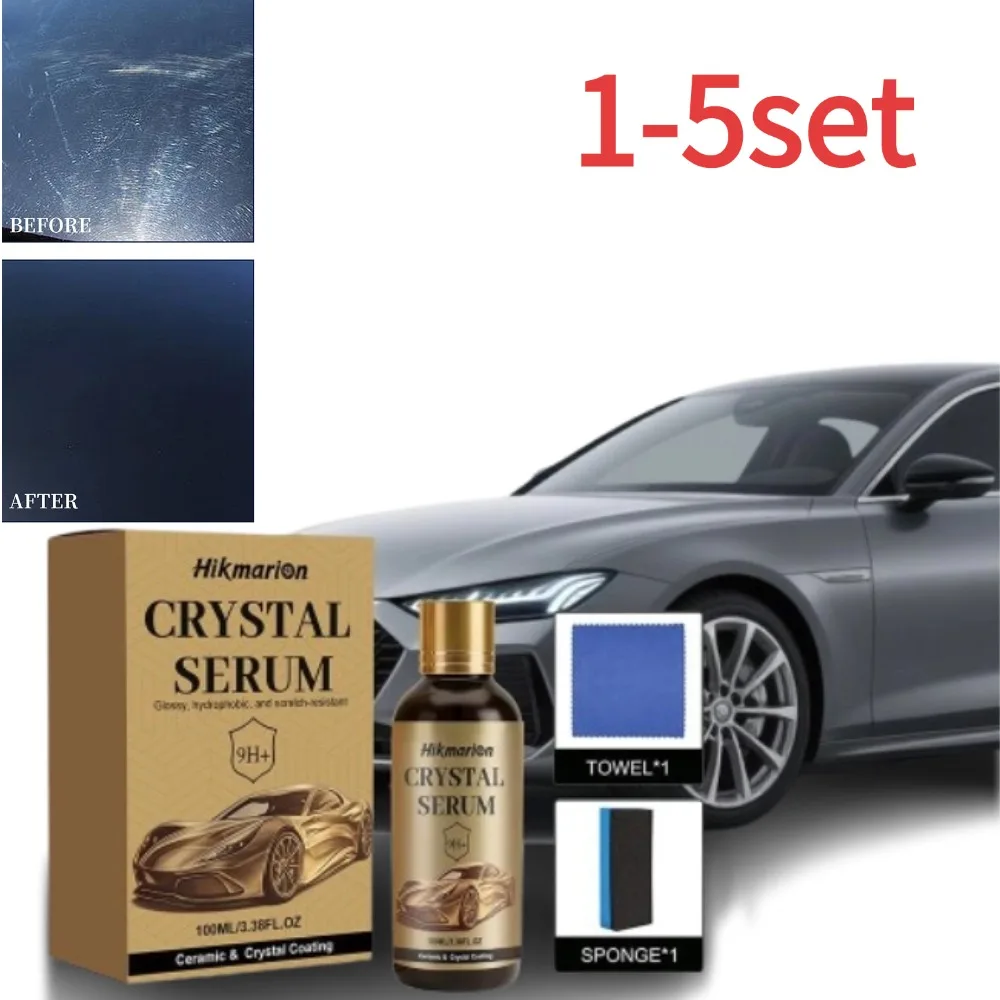 1-5er-Set Keramik-Autobeschichtungs-Kit, Auto-Lack-Kristallbeschichtung, Glanzverstärker, Hydrophobe Antihaft- und Kratzfeste Zubehörteile Image