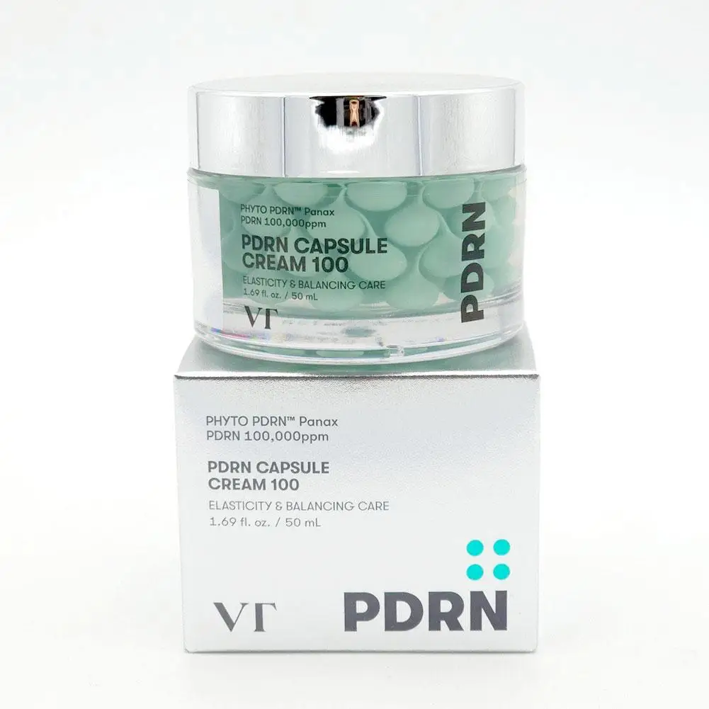 VT Cosmetics PDRN Kapselcreme 100% Tiefenwirksam Hydratisierend, Stärkt die Hautbarriere und Hellt den Hautton auf, Verbessert die Hautelastizität Image