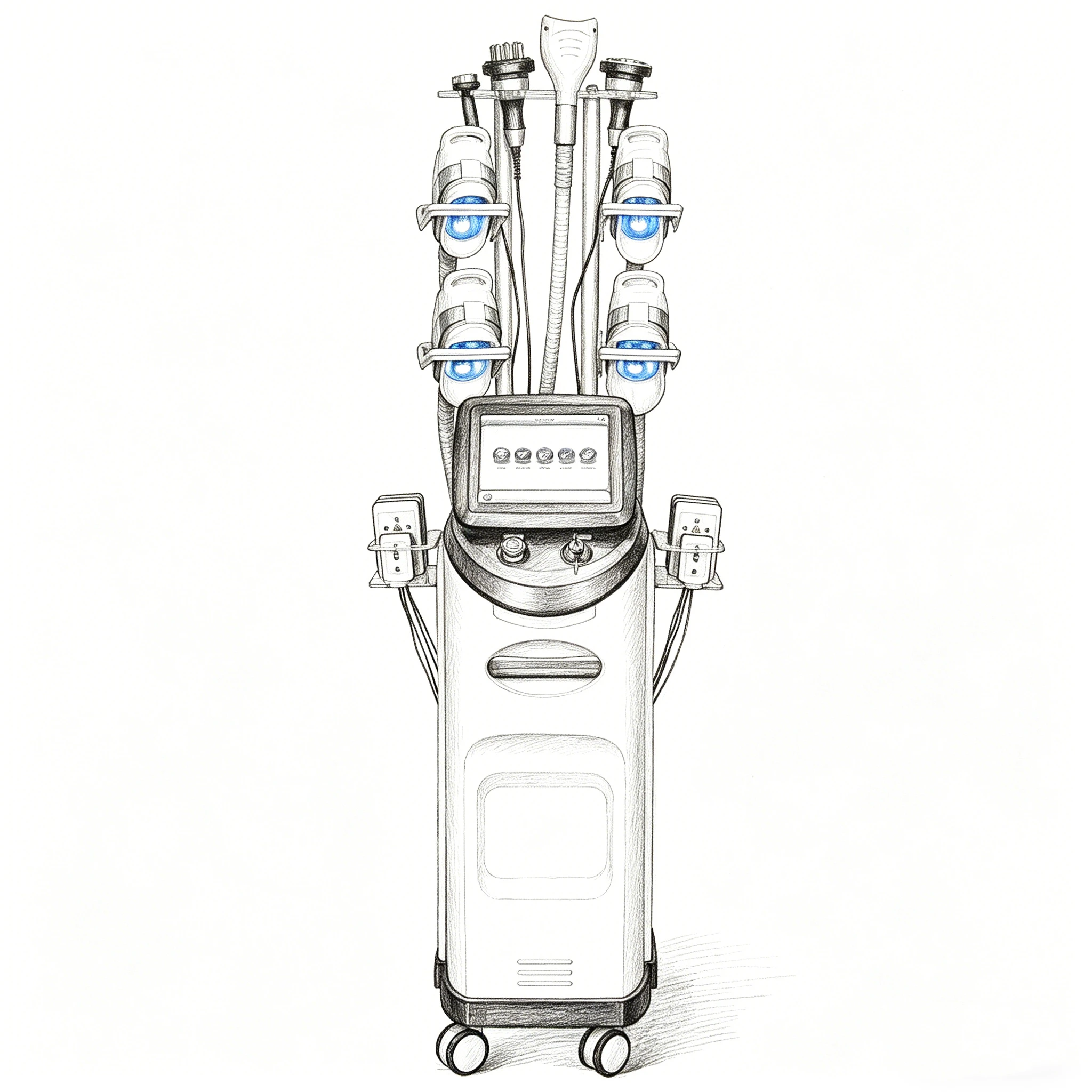 360 ° Fettgefrier-Körperformungsgerät Effektive Gewichtsreduktion Cellulite-Entfernung Vakuum-Kavitationssystem für Schönheitssalons und Spas Image