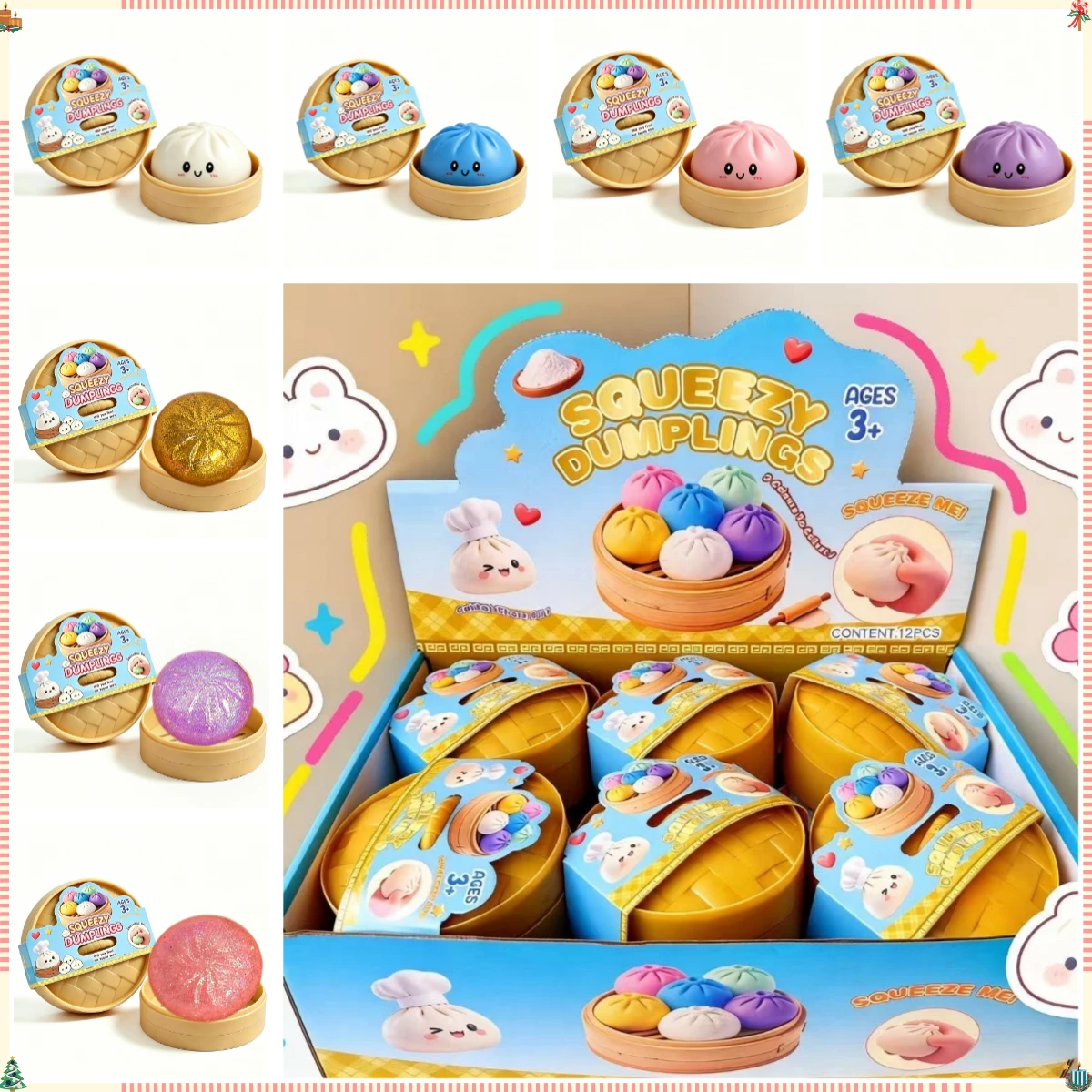 Bunter simulierter Knödel-Squishy: Entspannendes Anti-Stress-Spielzeug zur Linderung von Angstzuständen und Steigerung des Wohlbefindens Image