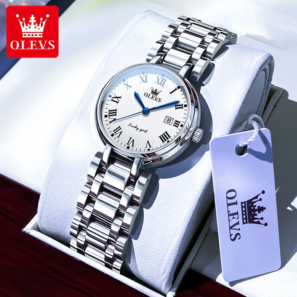 OLEVS 5575 Elegante Damen-Quarzuhr Top-Marke Kalender Wasserdicht Luxus-Armbanduhr für Damen Image