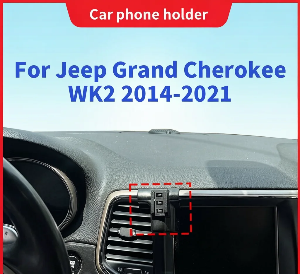 Kabelloses Auto-Ladegerät Schnellladung Lüftungsschlitz-Handyhalterung für Jeep Grand Cherokee WK2 2014 2015 2016 2017 2018 2019 2020 2021 Image