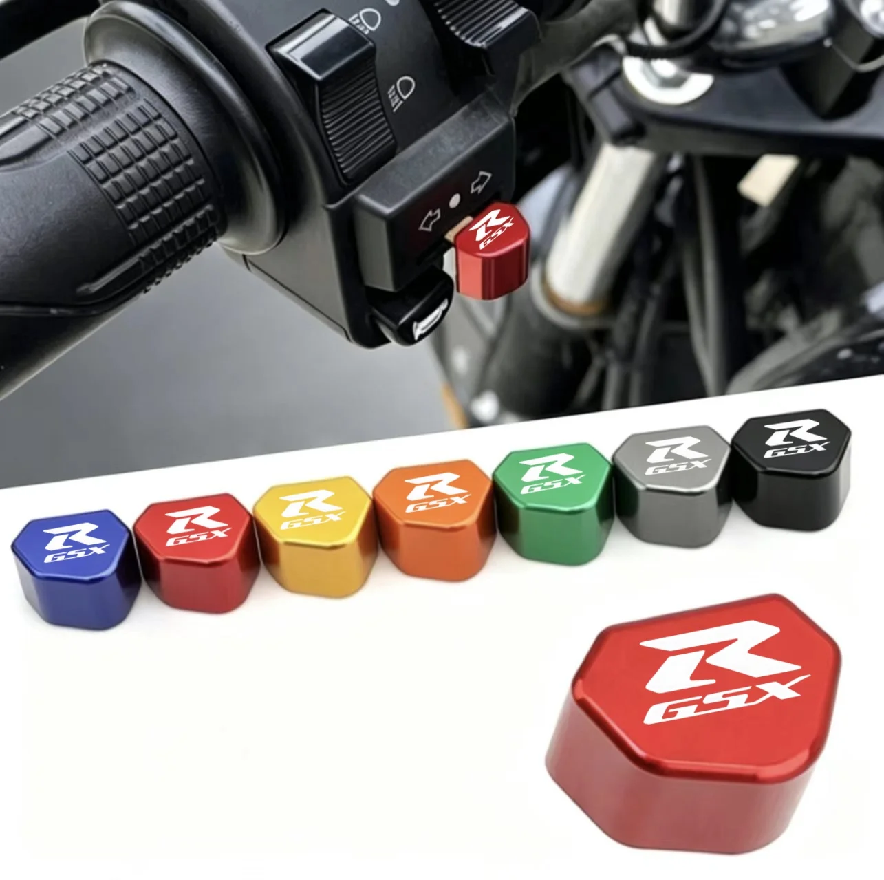 Der neueste Motorrad-Lenkknopf und der Schalterknopf für die Frontleuchte sind für die Modelle der GSX-R-Serie geeignet. Image