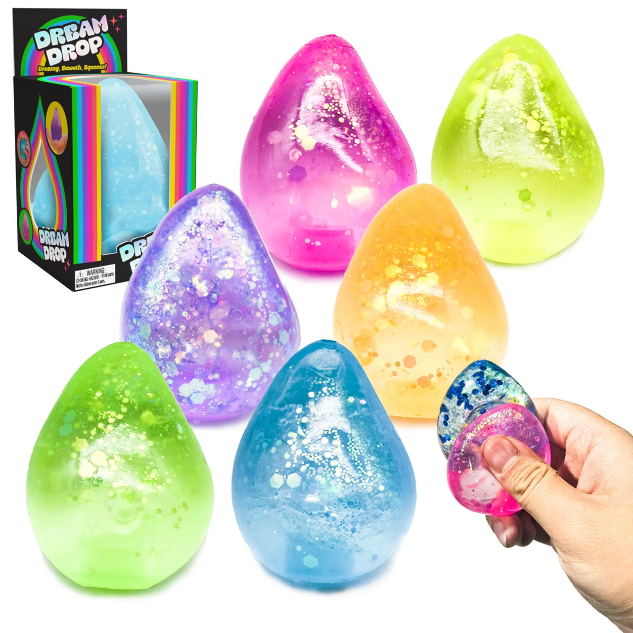 Wassertropfen-Maltose Stressabbau-Ball Quetschspielzeug Weicher Transparenter Silikon-Stressball für Erwachsene und Kinder Image
