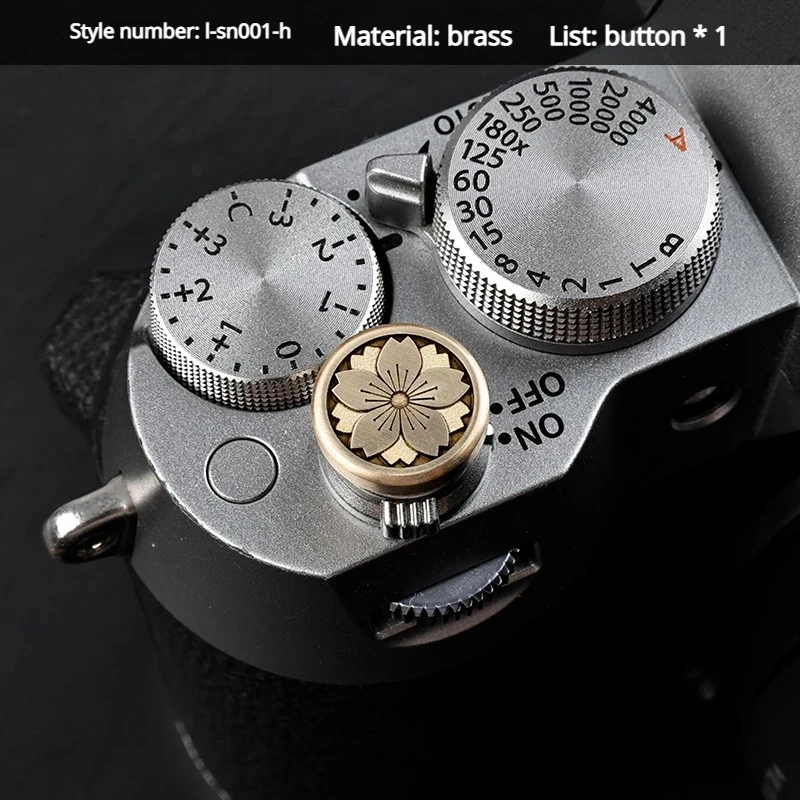 Kamera-Metall-Soft-Auslöseknopf und Blitzschuhabdeckung für Fujifilm XT50 X100VI XM5 XE4 Nikon ZF Digitalkamera Image