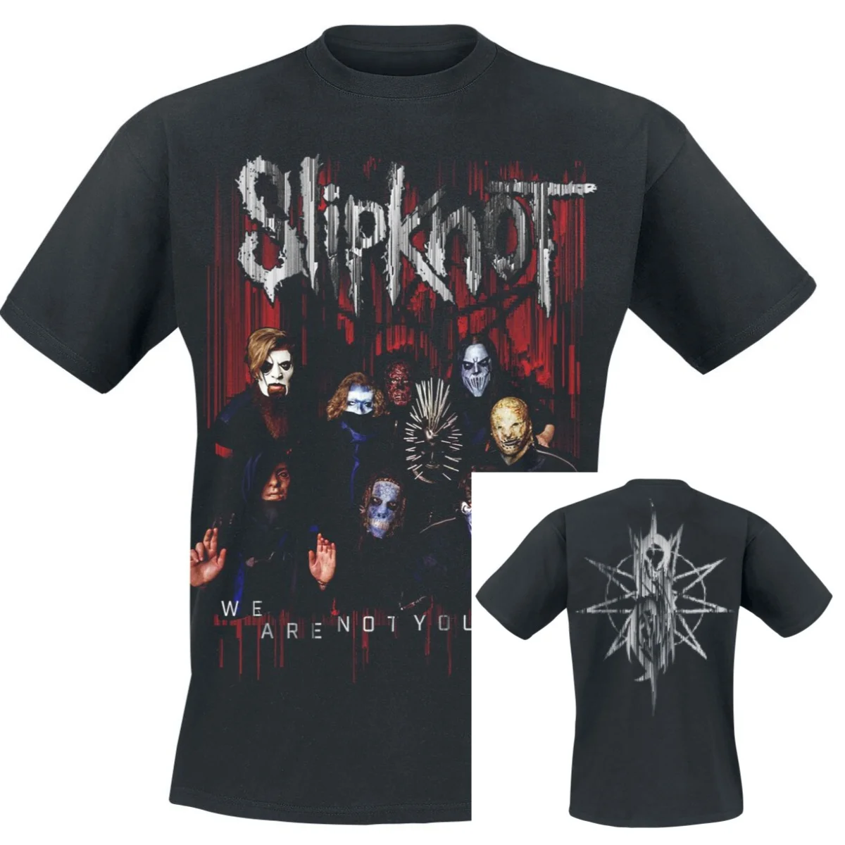 Group Photo Slipknot T-Shirt für Herren und Damen, Band-Grafik-T-Shirt, 100 % Baumwolle, Sommer-Top Image