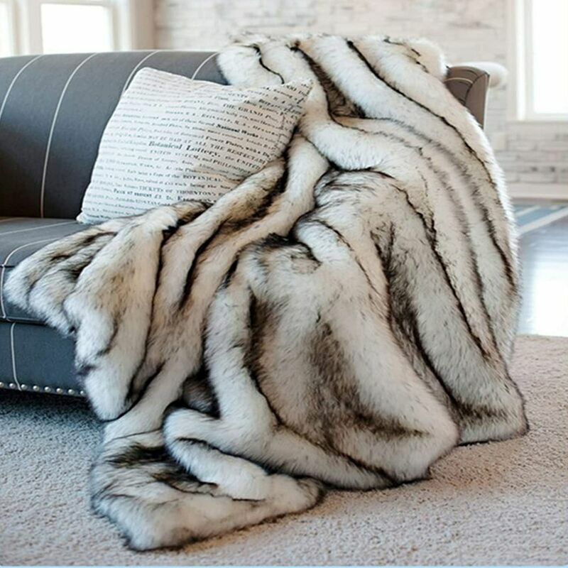 Lussuosa Coperta In Pelliccia Sintetica 60x150 Cm Coperta In Finta Volpe Coperta In Pelliccia Sintetica Coperta Decorativa Coperta Per Divano Letto