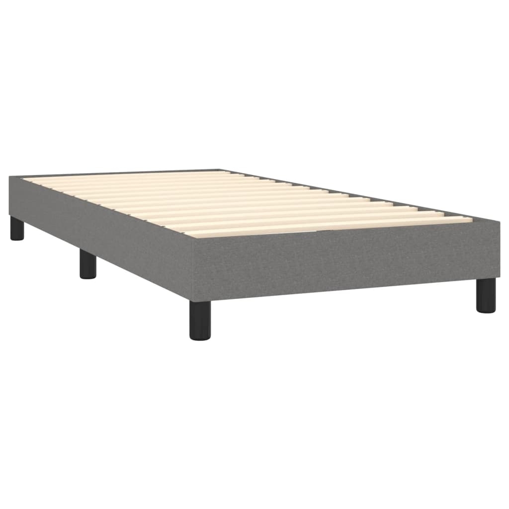 Décoshop26 - Lattenrost auf Beinen Bettgestell 80x200 cm dunkelgrauer Stoff TDL0207108 Image