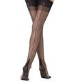 Nancies Fully Fashioned Cuban Heel Stockings (10.5'', Black)