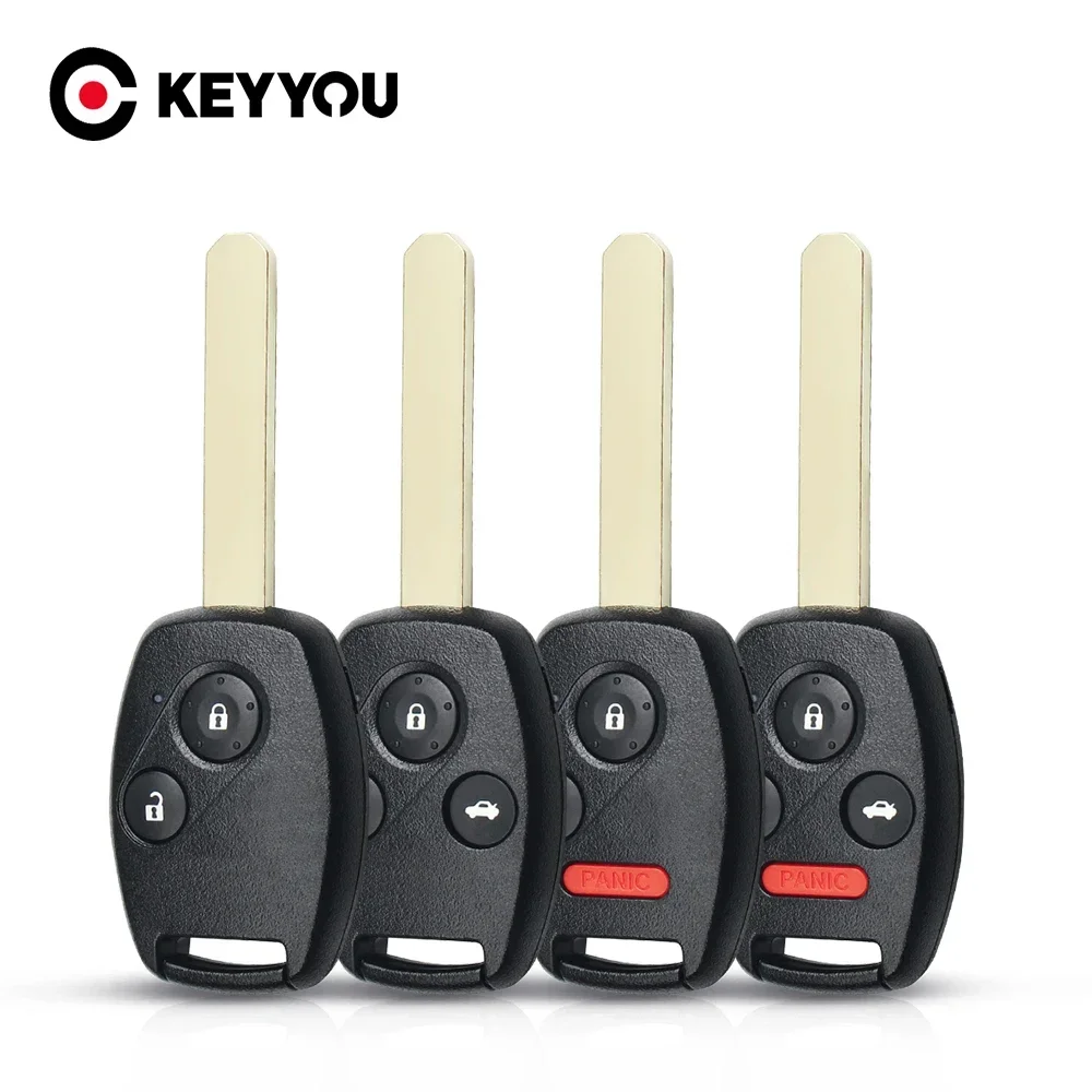 KEYYOU Für Honda Accord Civic Insight Ridgeline 2003 2008 2009 Auto 2/3/4 Tasten Schlüssel Fall Shell Fernbedienung Fob Ersatz Abdeckung Image