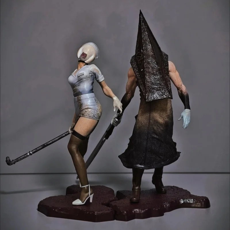 Offizielles Auf Lager: Konami Silent Hill 2 „Pyramid Head“ und „Bubble Head Nurse“ – modisches Sammlerpreis-Figuren-Geschenk. Image