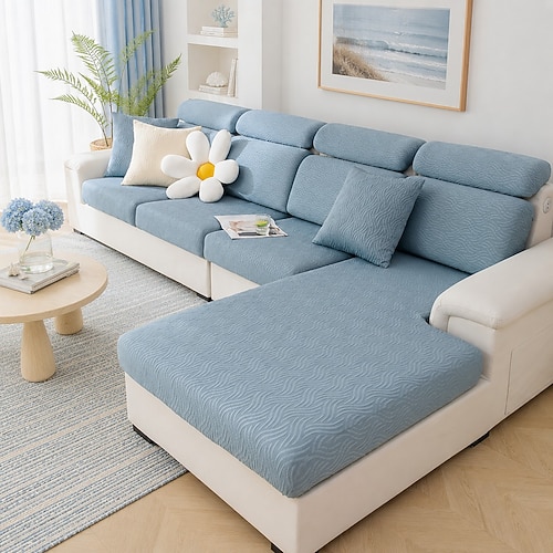 Kühlende Sofakissenbezüge, Sofabezug aus Eisseide, rutschfester Stretch-Sofasitzbezug, sommerkühlender Sofaüberzug, waschbarer Sitzrückenbezug für das Wohnzimmer Image