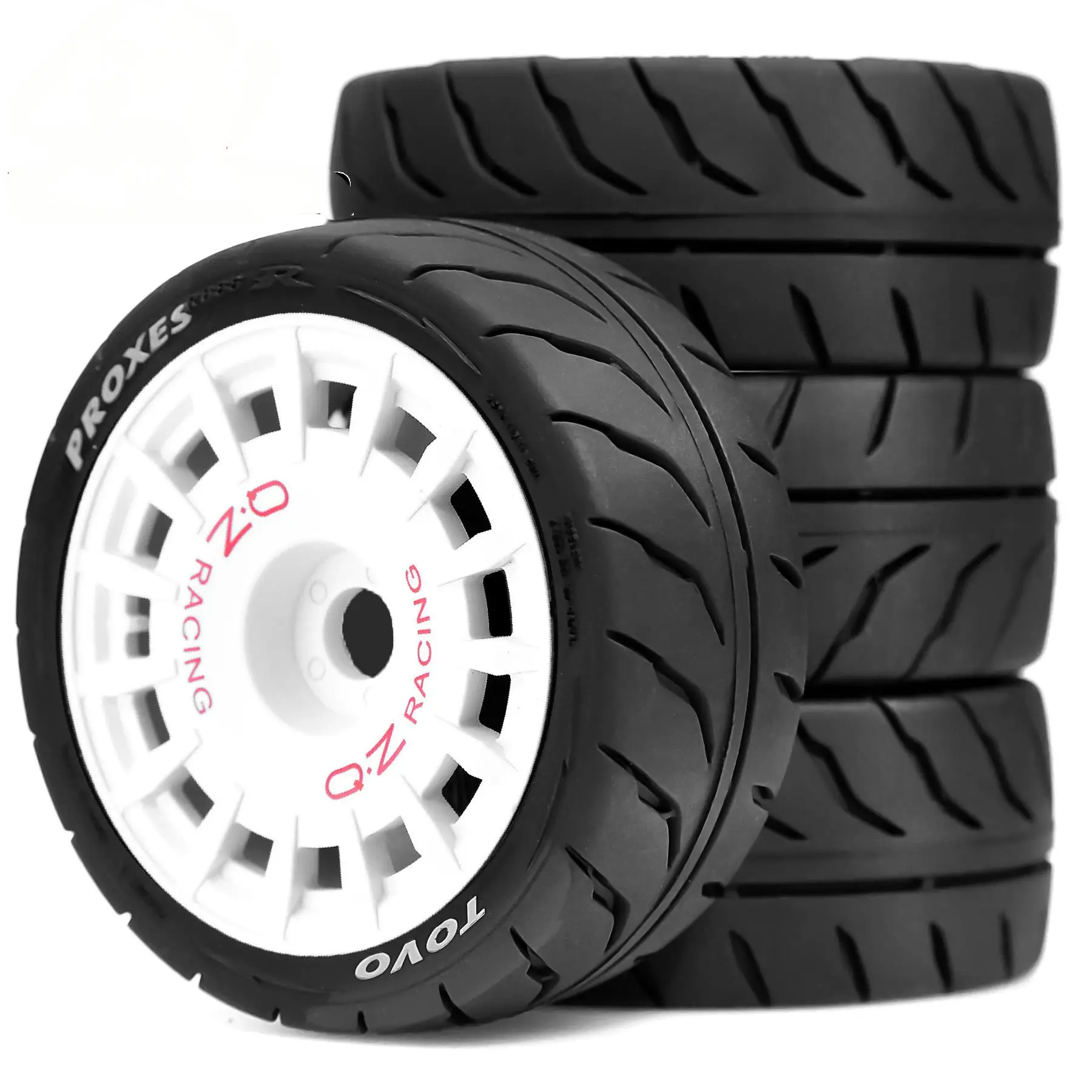 Pneumatici e ruote RC 1/10 per auto da turismo su strada, esagonali da 12 mm, diametro esterno 68 mm, per auto da rally e drift in scala 1:10, Tamiya TT01 TT02 Traxxas XV02 XV01, 4 pezzi