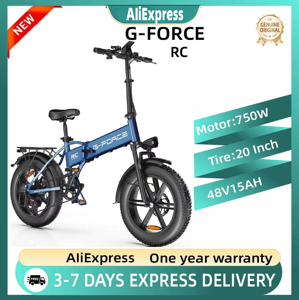 G-FORCE RC Erwachsenen-Elektrofahrrad 750W Motor Faltbares E-Bike 20-Zoll Fette Reifen Urbanes Elektrofahrrad Image