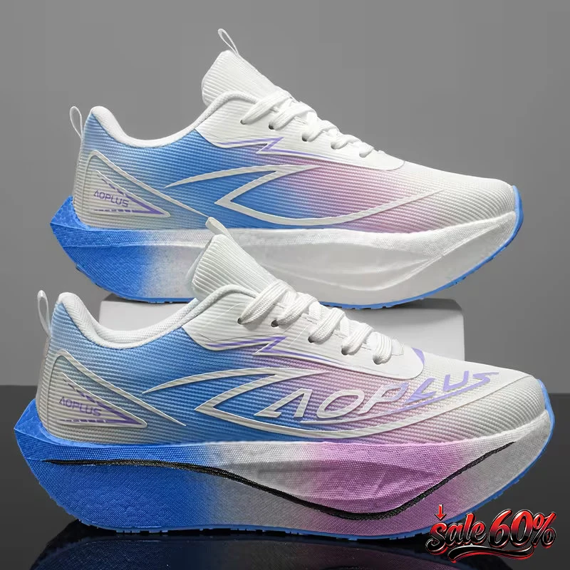 Scarpe da Corsa Uomo con Ammortizzazione ad Aria, Scarpe da Jogging con Piastra in Carbonio, Scarpe Sportive da Maratona Traspiranti Leggere, Sneakers Casual Antiscivolo da Donna