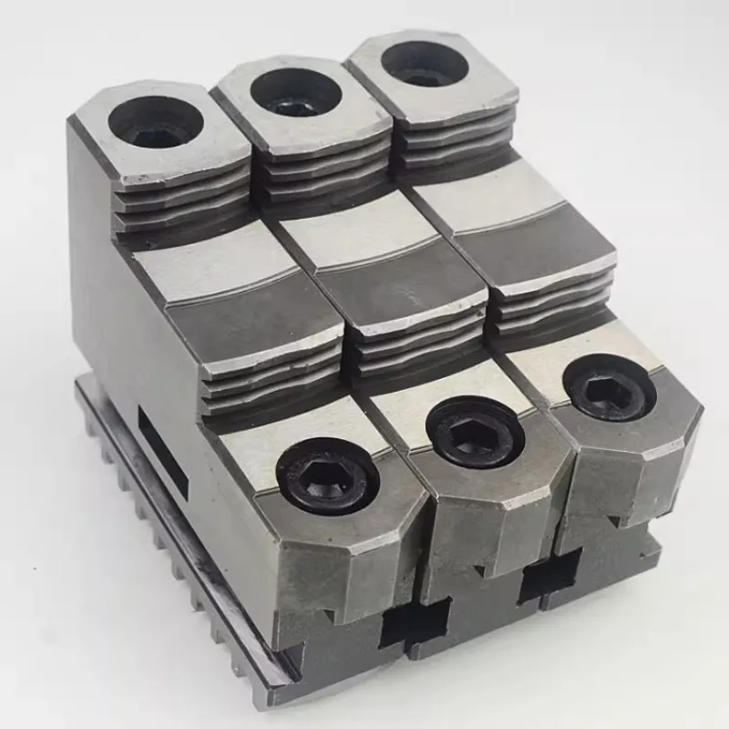 3-Backenfutter Drehfutter Spannzangendrehmaschine Manuell selbstzentrierend K11-200 200C Werkzeugmaschine Drehfutterbacken getrennte Backe, bewegliche Backe Image