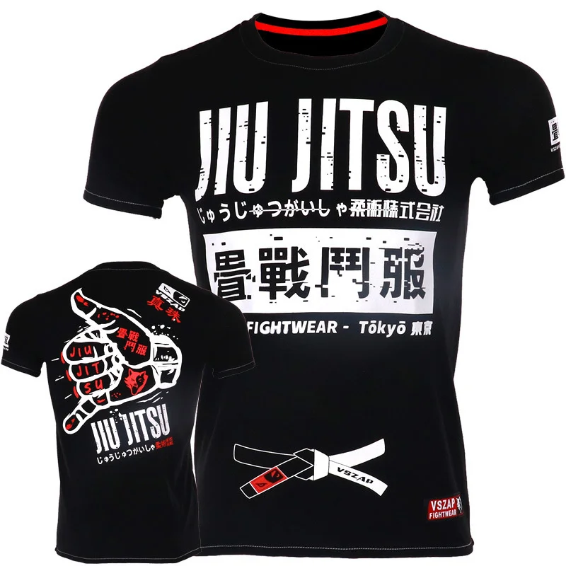 T-Shirt Sportiva da Uomo per Muay Thai, Casual con Collo Tondo, Vestibilità Comoda, Abbigliamento per Allenamento di Boxe all'Aperto, Maglietta Estiva a Maniche Corte per Palestra