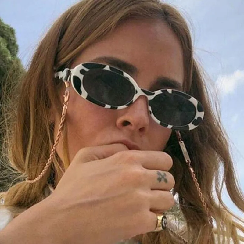 Ovale Sonnenbrille Damen Vintage Retro Sonnenbrillenrahmen Image