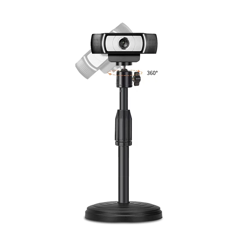 Support de trépied réglable pour webcam, compatible avec les caméras Logitech C920 C270, support de bureau pour webcam