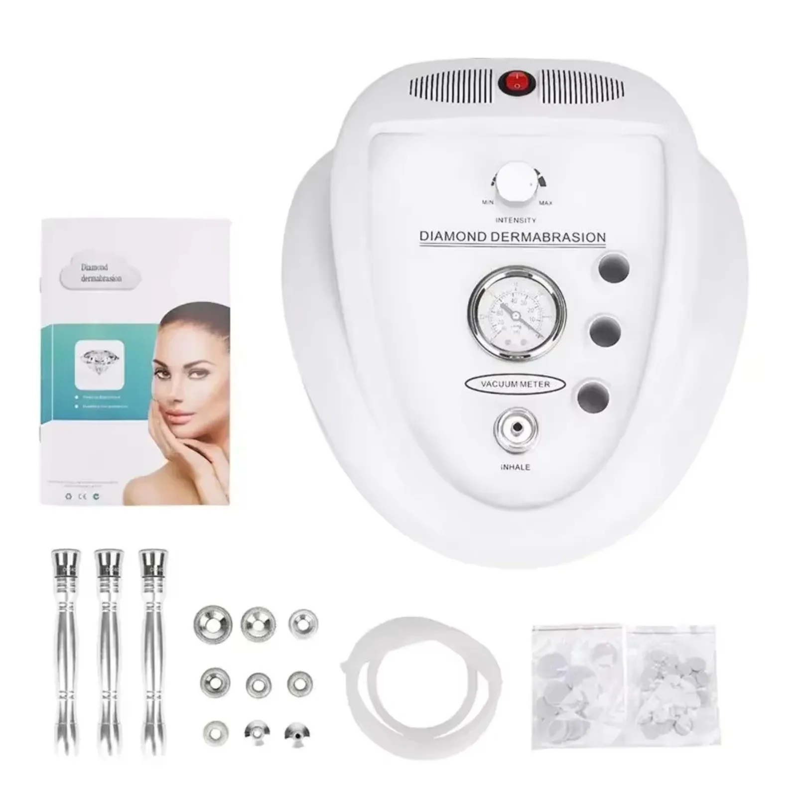 Machine de dermabrasion au diamant 3 en 1, appareil de microdermabrasion professionnel, soin du visage, soin de la peau, exfoliation du visage, élimination des rides