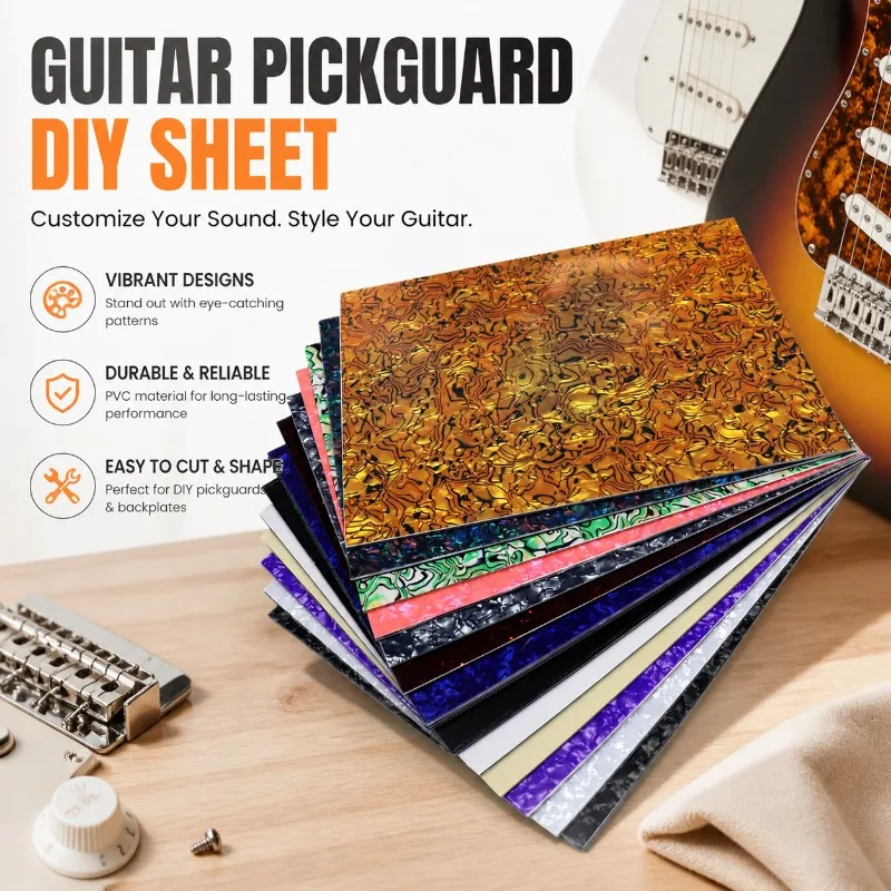 Gitarren-Schlagbrett PVC 3-lagig DIY-Platte Kratzschutz Rückplatte für ST TL Gitarre JB-PB Bass Zubehör Image