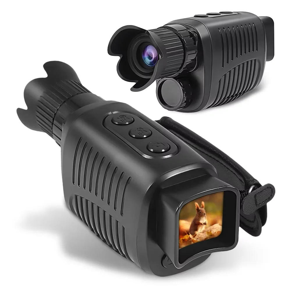 Dispositivo di Visione Notturna Monoculare con Zoom Digitale 16X, Telescopio da Caccia, Telecamera a Infrarossi HD 1080P, Ricerca all'Aperto in Completa Oscurità fino a 300m